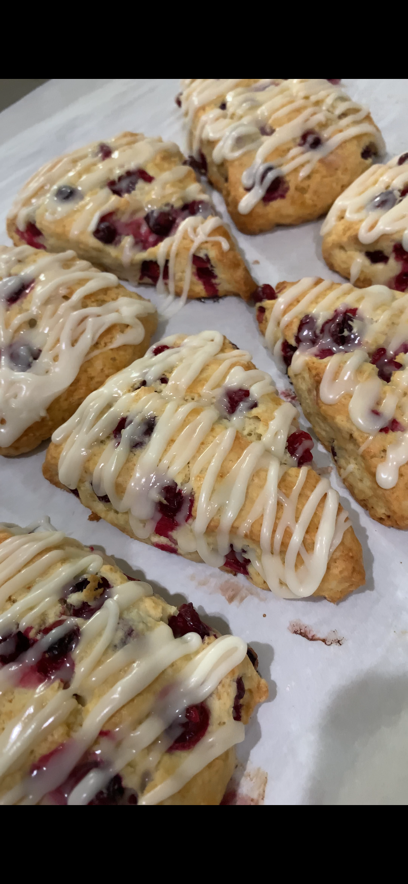 Blueberry Lemon glaze Scone.