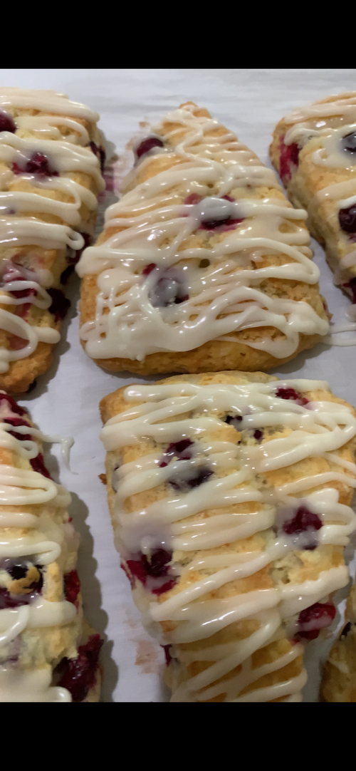 Blueberry Lemon glaze Scone.