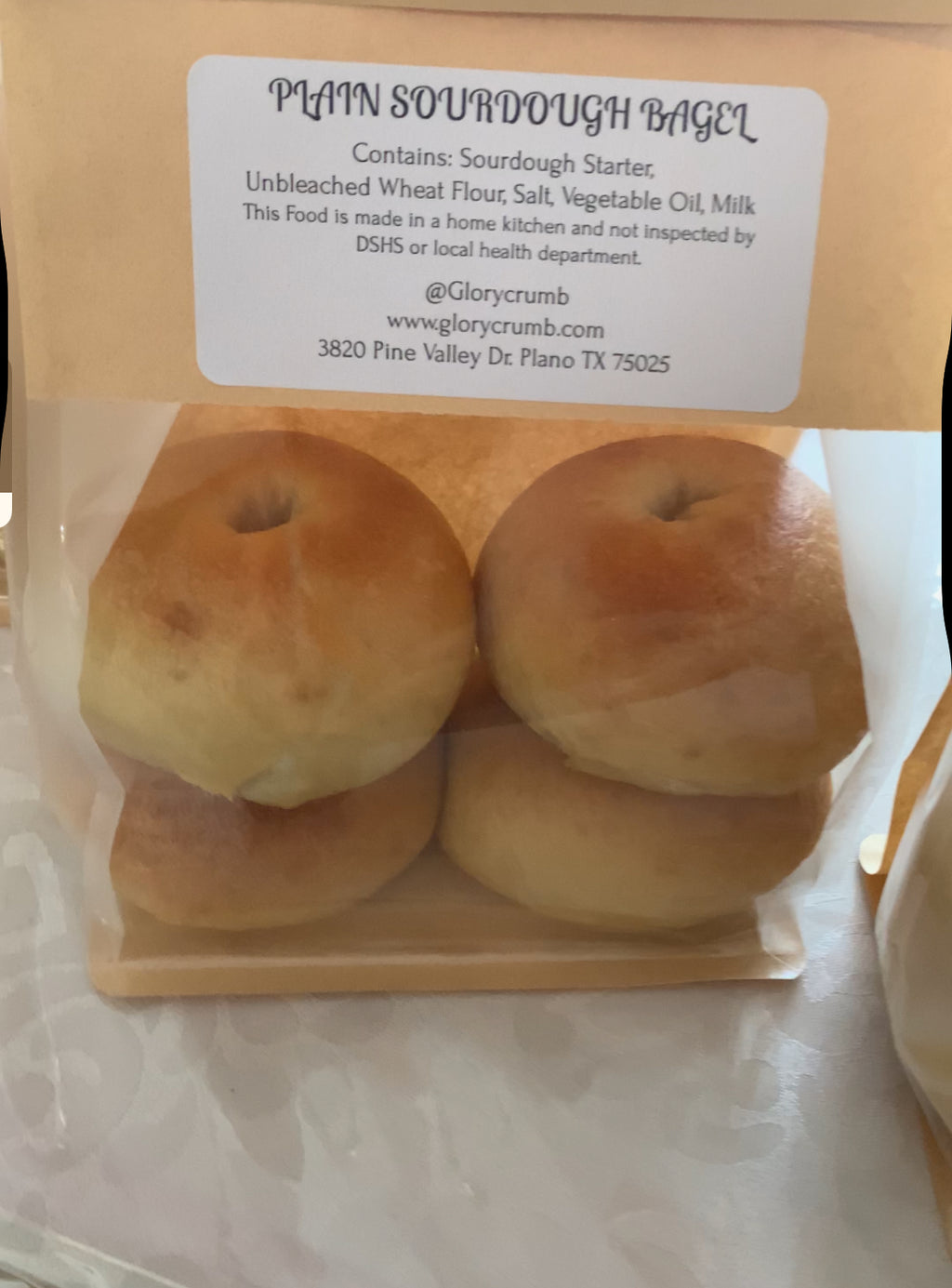 Plain Sourdough Bagel (6 count)