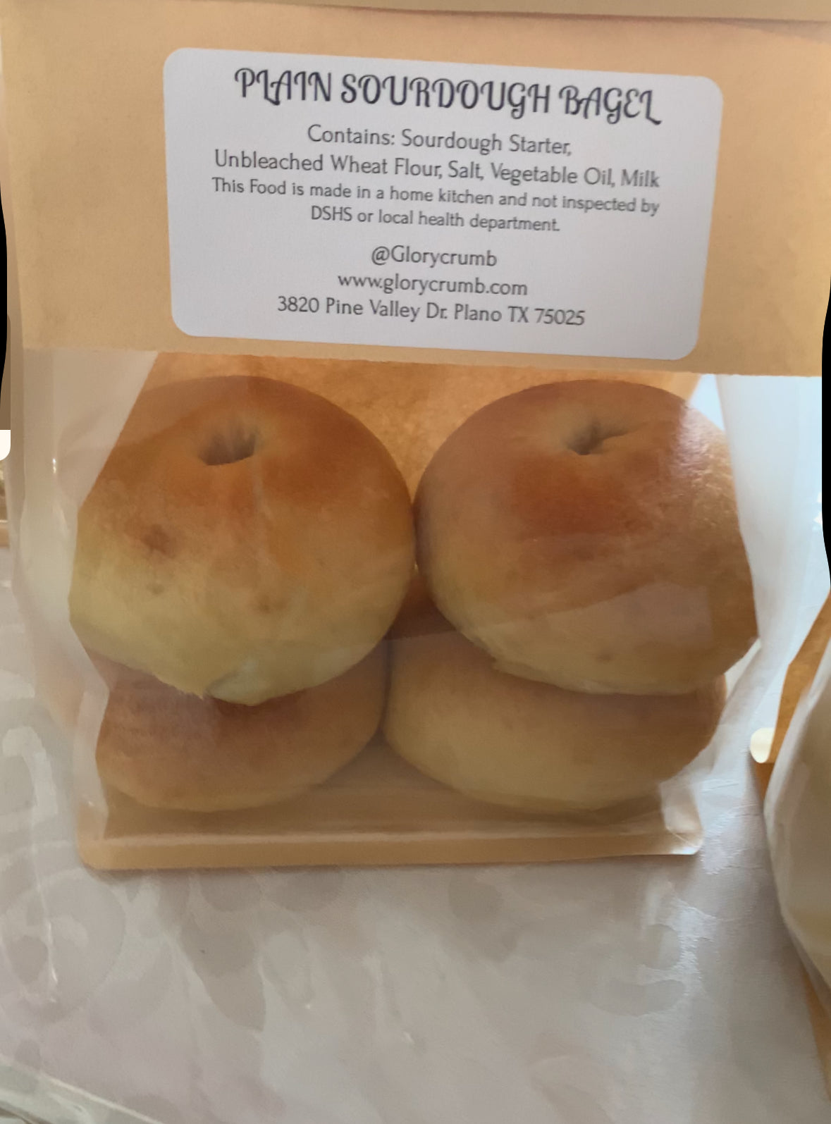 Plain Sourdough Bagel (6 count)